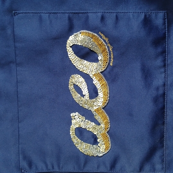 American Eagle Satin Beaded/Sequin Tote Bag NEW - Picture 3 of 7